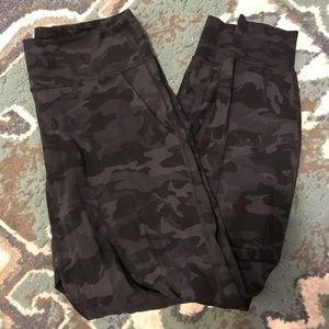 lululemon align joggers 28” black camo